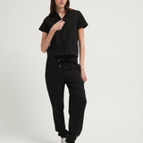 FRENCH TERRY MINI JACKET BLACK