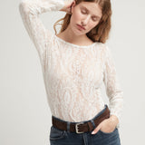 MICHAL LACE TOP WHITE