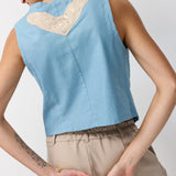 SHIELA VEST LIGHT BLUE
