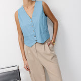 SHIELA VEST LIGHT BLUE