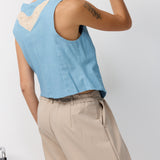 SHIELA VEST LIGHT BLUE