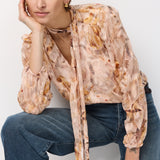 TIE BLOUSE FLOWERS