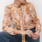 TIE BLOUSE FLOWERS
