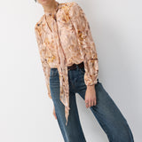 TIE BLOUSE FLOWERS