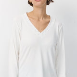 ELLA V TOP WHITE