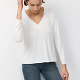 ELLA V TOP WHITE
