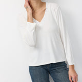ELLA V TOP WHITE