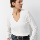 ELLA V TOP WHITE