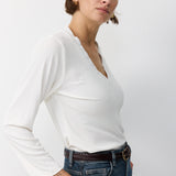 ELLA V TOP WHITE