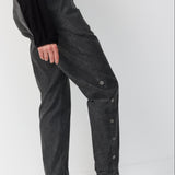 ALONA BUTTONS PANTS BLACK-STONE