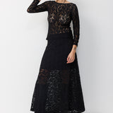 ALIN LACE SKIRT BLACK