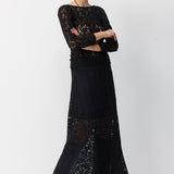ALIN LACE SKIRT BLACK