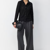 LIBI CROSHET BLOUSE BLACK