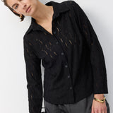 LIBI CROSHET BLOUSE BLACK
