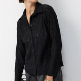 LIBI CROSHET BLOUSE BLACK