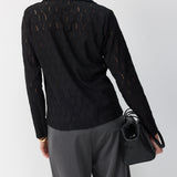 LIBI CROSHET BLOUSE BLACK