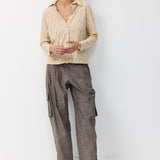 LIBI CROSHET BLOUSE MOCCA