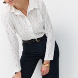 LIBI CROSHET BLOUSE WHITE