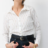 LIBI CROSHET BLOUSE WHITE