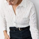 LIBI CROSHET BLOUSE WHITE