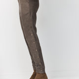 ALONA BUTTONS PANTS BROWN-STONE