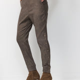 ALONA BUTTONS PANTS BROWN-STONE