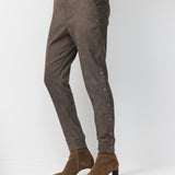 ALONA BUTTONS PANTS BROWN-STONE