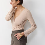 ALONA BUTTONS PANTS BROWN-STONE