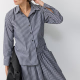 GALIT BLOUSE BLACK STRIPS
