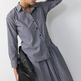 GALIT BLOUSE BLACK STRIPS