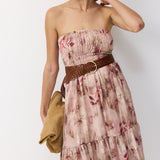 ORIT DRESS PINK FLOWERS